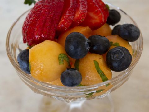 Cup of colorful fresh fruit